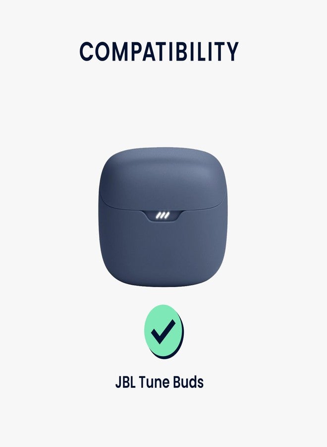 kwmobile حافظة كيو موبايل متوافقة مع علبة JBL Tune Buds - غطاء سيليكون لحامل سماعات الأذن - أسود - Image 2