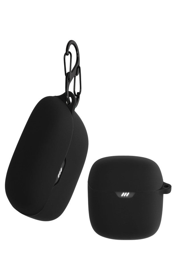 kwmobile حافظة كيو موبايل متوافقة مع علبة JBL Tune Buds - غطاء سيليكون لحامل سماعات الأذن - أسود - Image 1