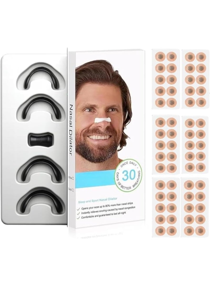 شرائط الأنف المغناطيسية المضادة للشخير(60 قطعة = 30 زوجًا يوميًا) | 4 مقاسات مريحة مع أداة تركيب مغناطيسية، شرائط لاصقة 3M آمنة على البشرة ومقاوم للعرق | لاصق انف مغناطيسي لتحسين التنفس - Image 5