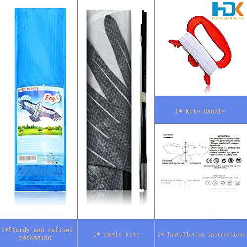 Hengda Kite طائرة هينغدا - النسور القوية! طائرات نسر ضخمة للمبتدئين للأطفال والبالغين. 74 بوصة - Image 2
