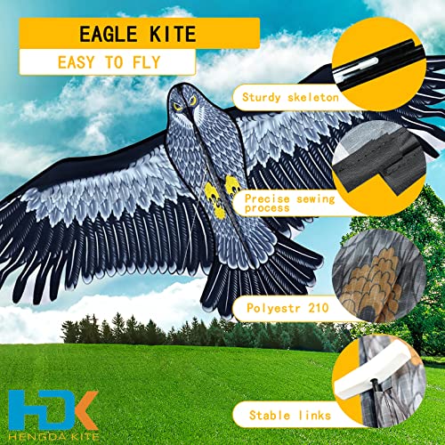 Hengda Kite طائرة هينغدا - النسور القوية! طائرات نسر ضخمة للمبتدئين للأطفال والبالغين. 74 بوصة - Image 4