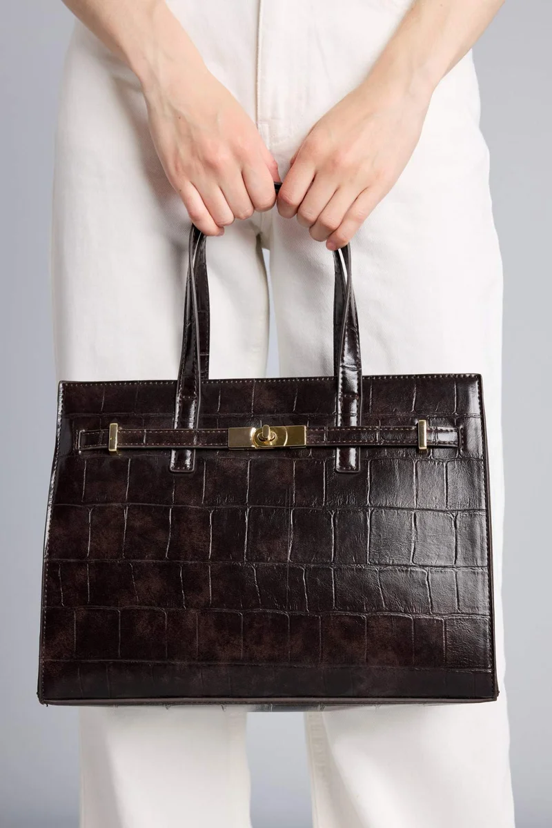 Faux Leather Crossbody Bag
