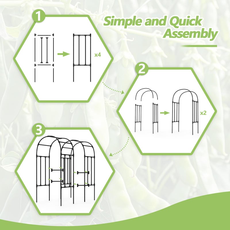 BUKLIYN Trellis for Climbing Plants Outdoor - Size of The Grape Vine Trellis: 71 * 69 * 79 inch - Cucumber Trellis for Raised Bed, Garden Trellis for Climbing Plants, Cucumber, Vegetable, Tomato - Image 4