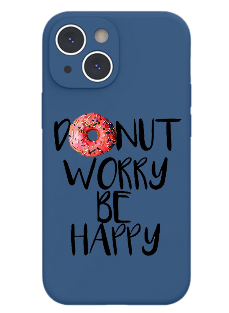 Theodor Protective Slim Fit Case Liquid Silicone Cover with Full Body Protection Anti-Scratch Shockproof Case For iPhone 15 Plus Blue  - Dubai Black - Image 1