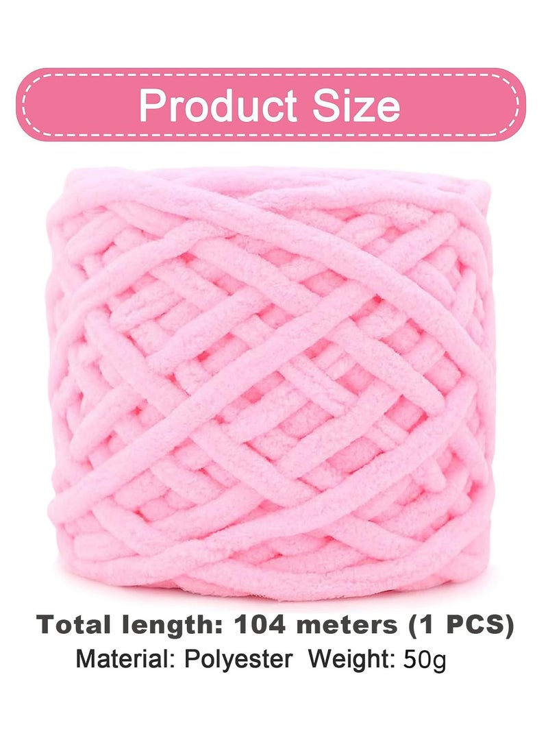 2-Piece Knitting Wool Yarn,Knitting Yarn Coarse Yarn for Crochet, Soft Chunky Yarn for Projects Making Plush Balls Handmade Bags Sweaters Shoes Hats Blankets Scarves Pink - pzsku/ZD3CFCD1668F23F286620Z/45/_/1712124988/b53649e8-44fc-42bc-9333-90cef55e87ef