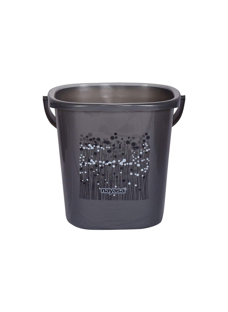 NAYASA Nayasa Funk Plastic Bathroom Bathing Pc with Bucket Mug Deep Bucket Crown Patla Dustbin and Soap Dish Grey Set of 6  - Image 3