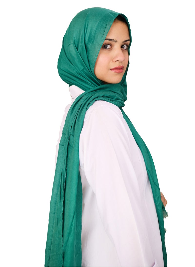 فلاور طرحة قطن مودال سادة - أخضر نعناعي - Image 1