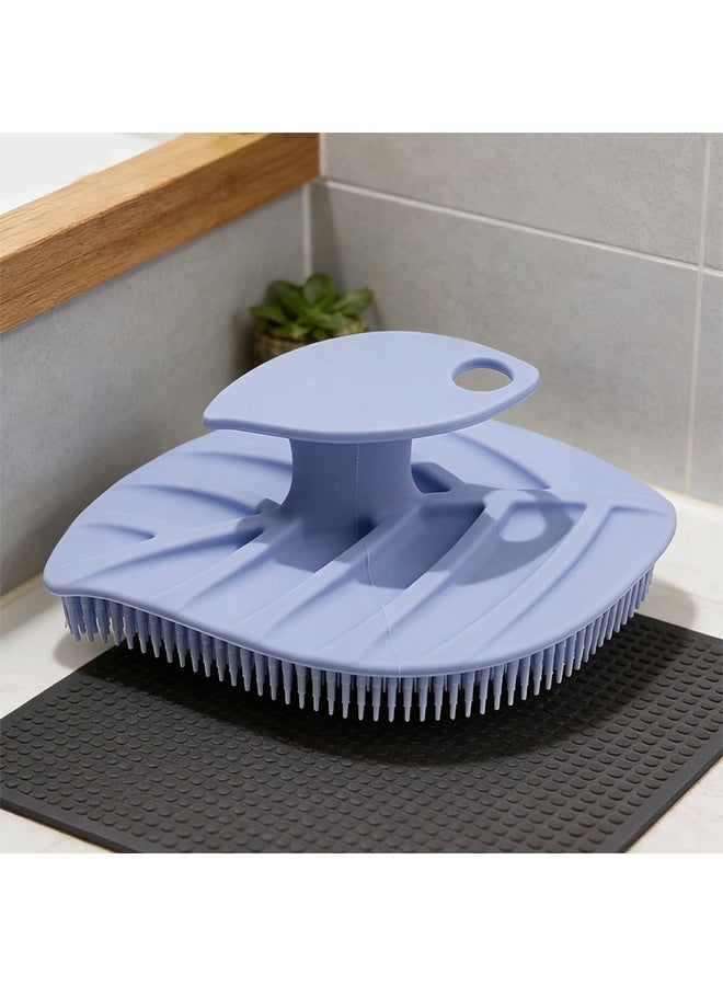 2 Pack Silicone Body Scrubber, Soft Silicone Loofah, Gentle Exfoliating Body Scrubber for Sensitive Skin, Leaf Shaped Shower Scrubbers, Silicone Scrubbers Body Brush for Women Men (Pink & Purple) - Image 2