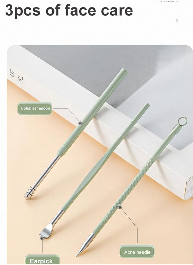 18-Piece Professional Pedicure And Nail Clipper Manicure Tool Kit Green