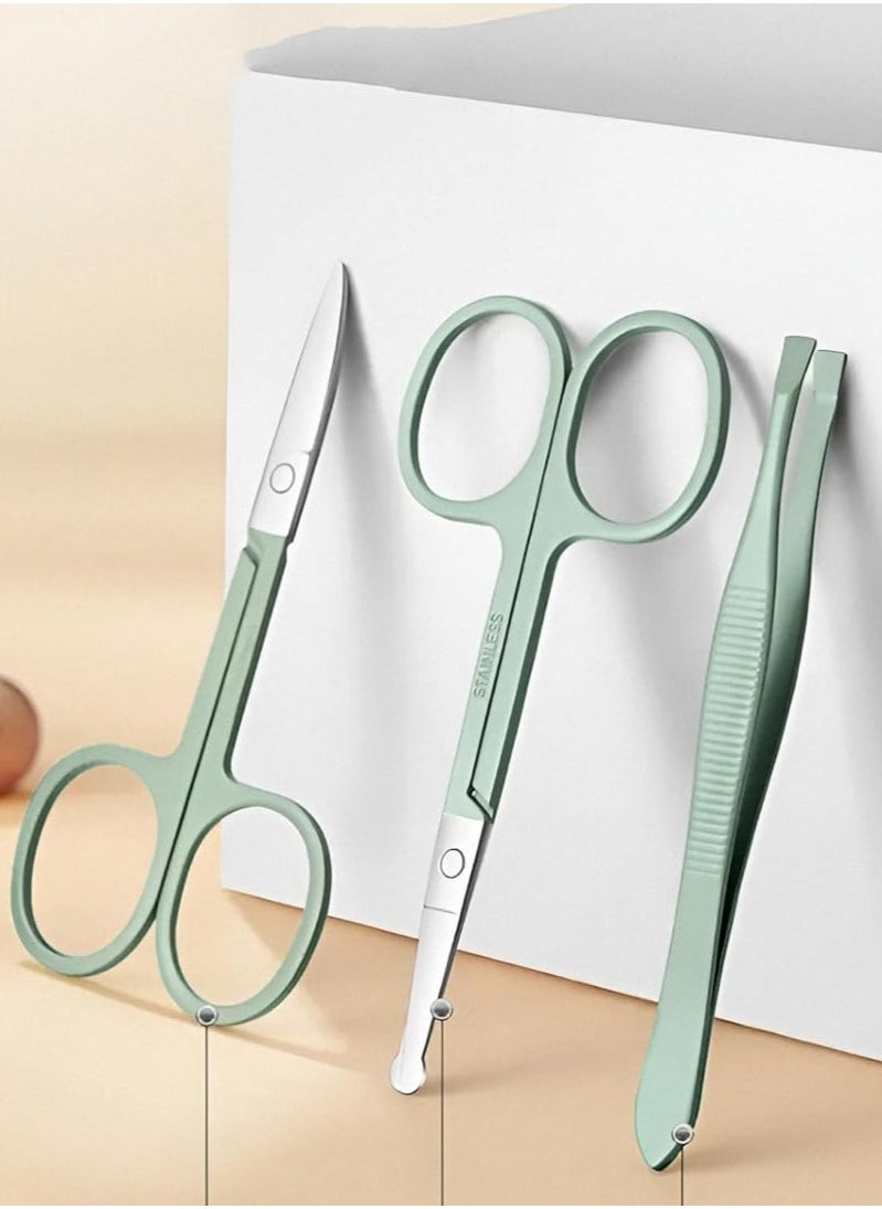 18-Piece Professional Pedicure And Nail Clipper Manicure Tool Kit Green