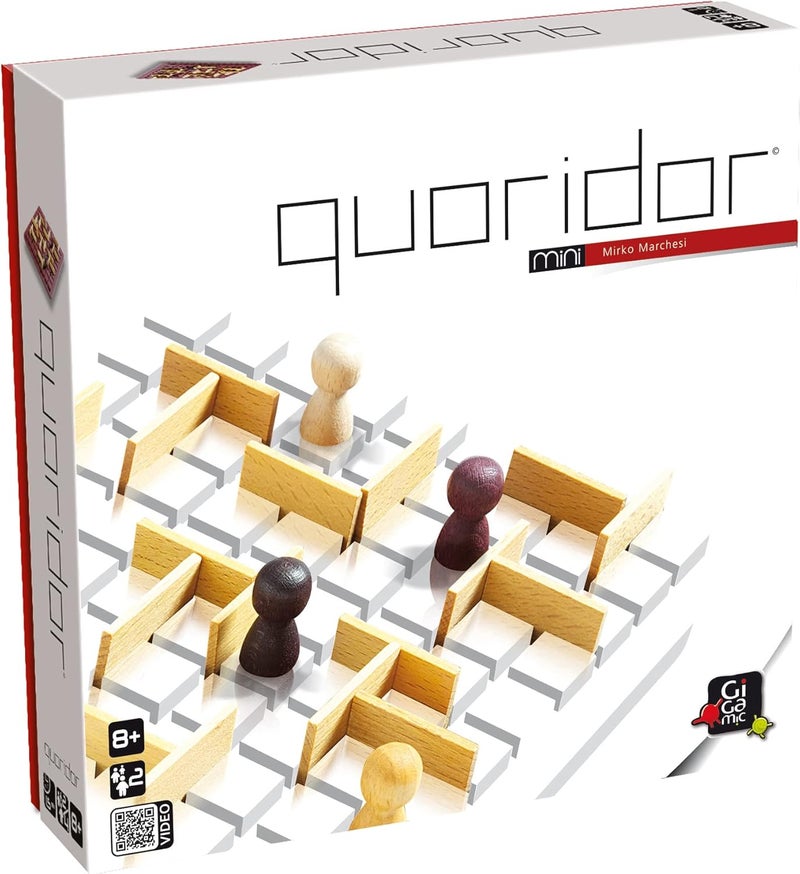 Gigamic Quoridor Mini | Travel-Friendly Strategy Game for Families and Adults | Ages 8+ | 2 to 4 Players | 15 Minutes - Image 1