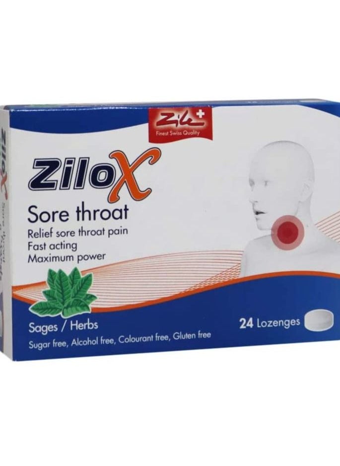 Loxi Zilox Sore Throat Lozenges 24's  - Image 2