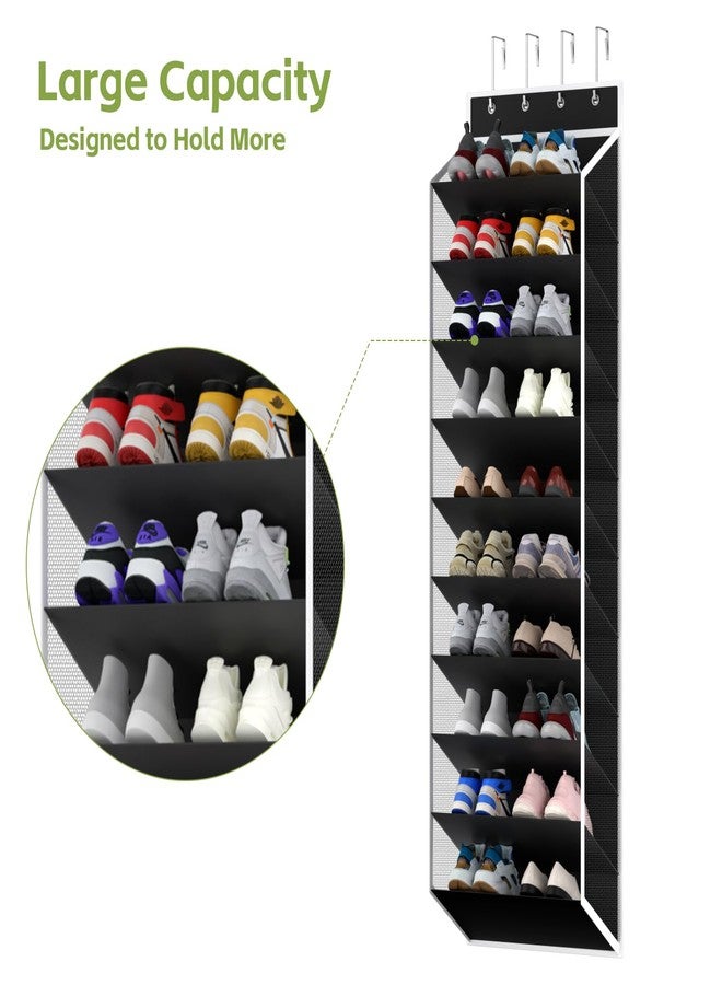 KEEPJOY 10 Tiers Mesh Over Door Shoe Organizer Storage, Hanging Shoe Holder for Door with Large Deep Pockets, Fit 20-30 Pairs Shoe Rack for Sneakers, Boots(Black) - Image 5