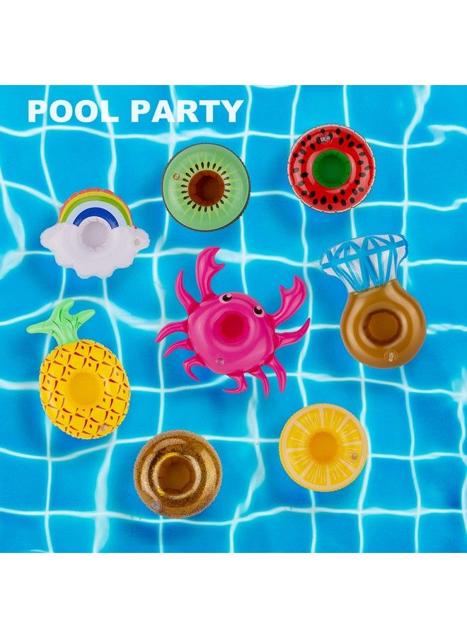 SAVITA 14Pcs Inflatable Drink Holders With 1 Pcs Air Pump Cute Cup Coasters Drink Floats For Summer Pool Party Decorations Fun Tub Toys For Kids - Image 5