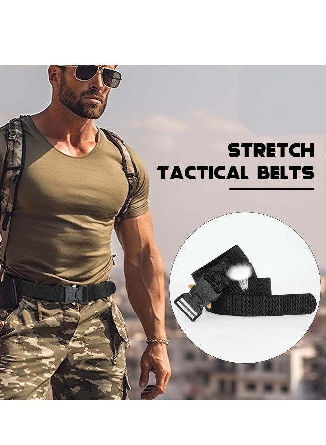 Adjustable Nylon Tactical Belt for Men - Metal-Free Work and Hiking Belt with Heavy-Duty Quick Release Buckle, Ideal for Military, Travel, and Outdoor Activities - Image 4