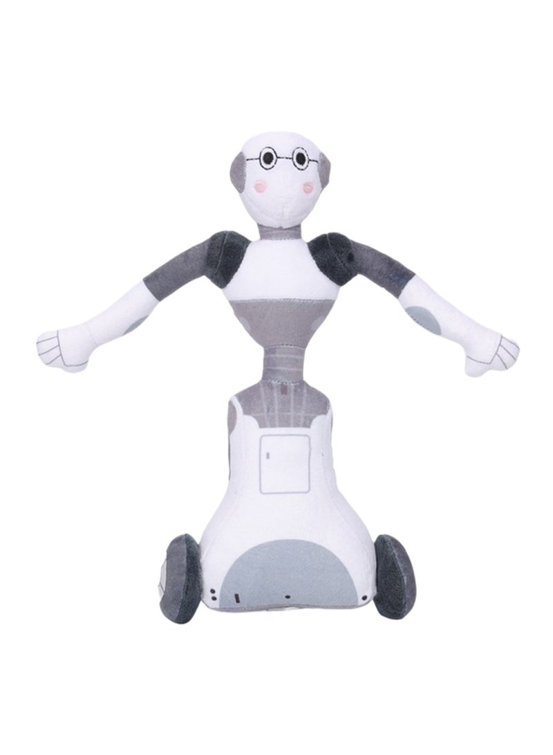 30cm White Robot Plush Toy Cute Robot Doll Plush Doll Boy Girl Birthday Gift - Image 1