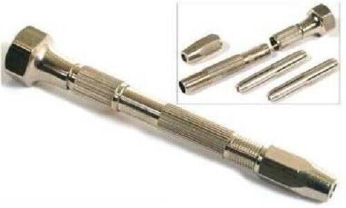 Swivel Head Pin Vise 2pc Reversible Collets Hand Drill Bit Holder Pack Of 1  - Image 3