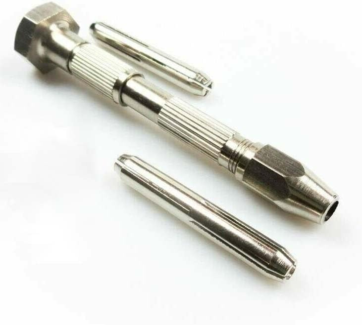 Swivel Head Pin Vise 2pc Reversible Collets Hand Drill Bit Holder Pack Of 1  - Image 1