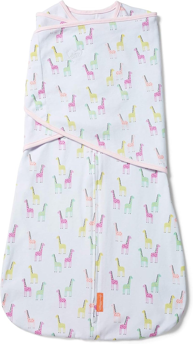 SwaddleMe Arms Free Convertible Swaddle - Pink Giraffes - Image 1