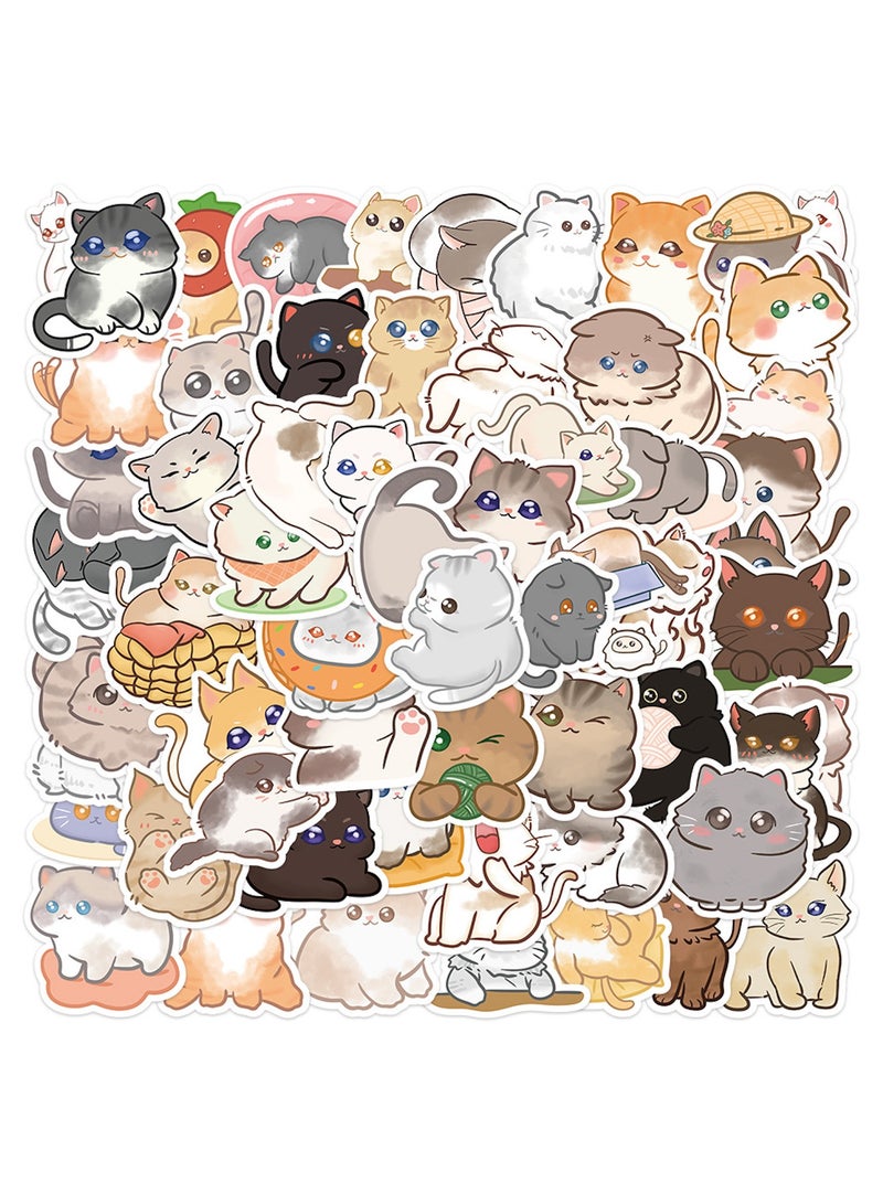 120 قطعة من ملصقات القطط اللطيفة Kawaii Cat ملصق لزجاجة المياه والكمبيوتر المحمول والهاتف وملصقات لوح التزلج للأطفال والبنات هدية - Image 5