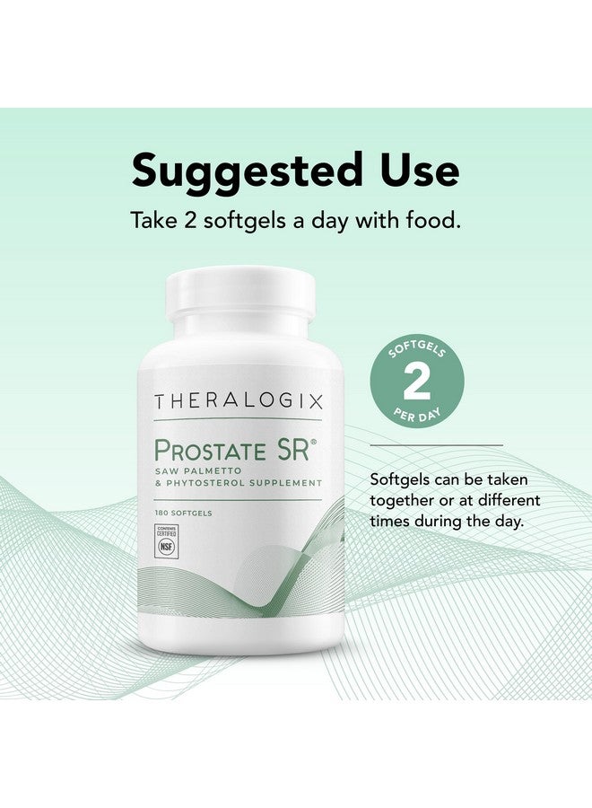 ثيرالوجيكس مكمل Theralogix Prostate SR Saw Palmetto & Beta-Sitosterol - يدعم وظيفة المسالك البولية الصحية لدى الرجال* - إمداد لمدة 90 يومًا - معتمد من NSF - 180 كبسولة هلامية - Image 4