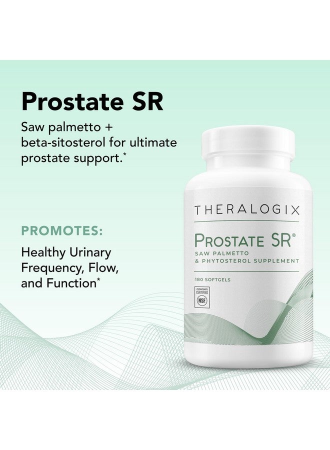 ثيرالوجيكس مكمل Theralogix Prostate SR Saw Palmetto & Beta-Sitosterol - يدعم وظيفة المسالك البولية الصحية لدى الرجال* - إمداد لمدة 90 يومًا - معتمد من NSF - 180 كبسولة هلامية - Image 3