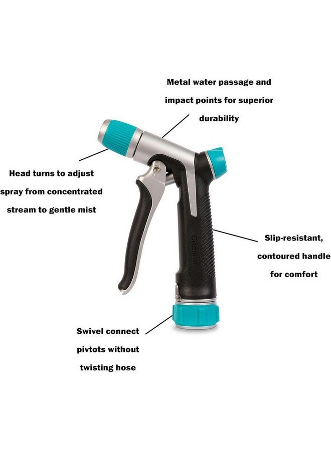Gilmour Swivel Connect Heavy Duty Front Trigger Garden Hose Nozzle with Adjustable Spray Pattern Multicolour 21 x 12.1 x 2.9 cm 825602-1001 - Image 5