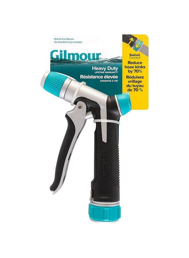 Gilmour Swivel Connect Heavy Duty Front Trigger Garden Hose Nozzle with Adjustable Spray Pattern Multicolour 21 x 12.1 x 2.9 cm 825602-1001 - Image 1