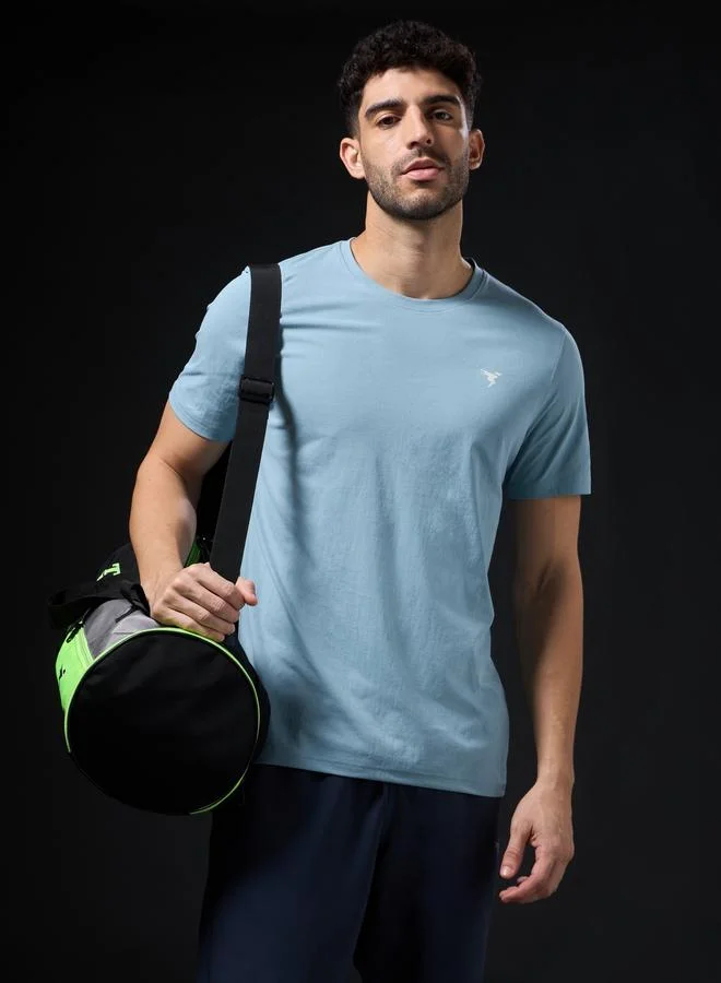 Technosport Technosport Solid 4-Way Stretch Crew Neck T-Shirt