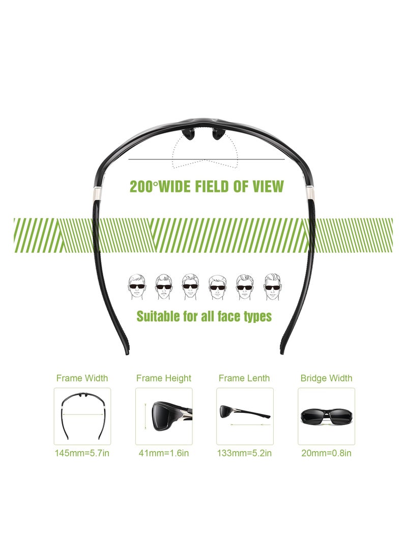 Generic 3 Pack Polarized Sports Sunglasses for Men, Mens Sunglasses Wrap Around UV400 Protection for Cycling Fishing Driving  - Image 4