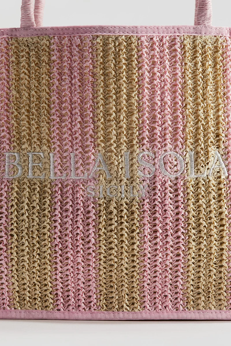 اتش اند ام حقيبة واسعة من القش