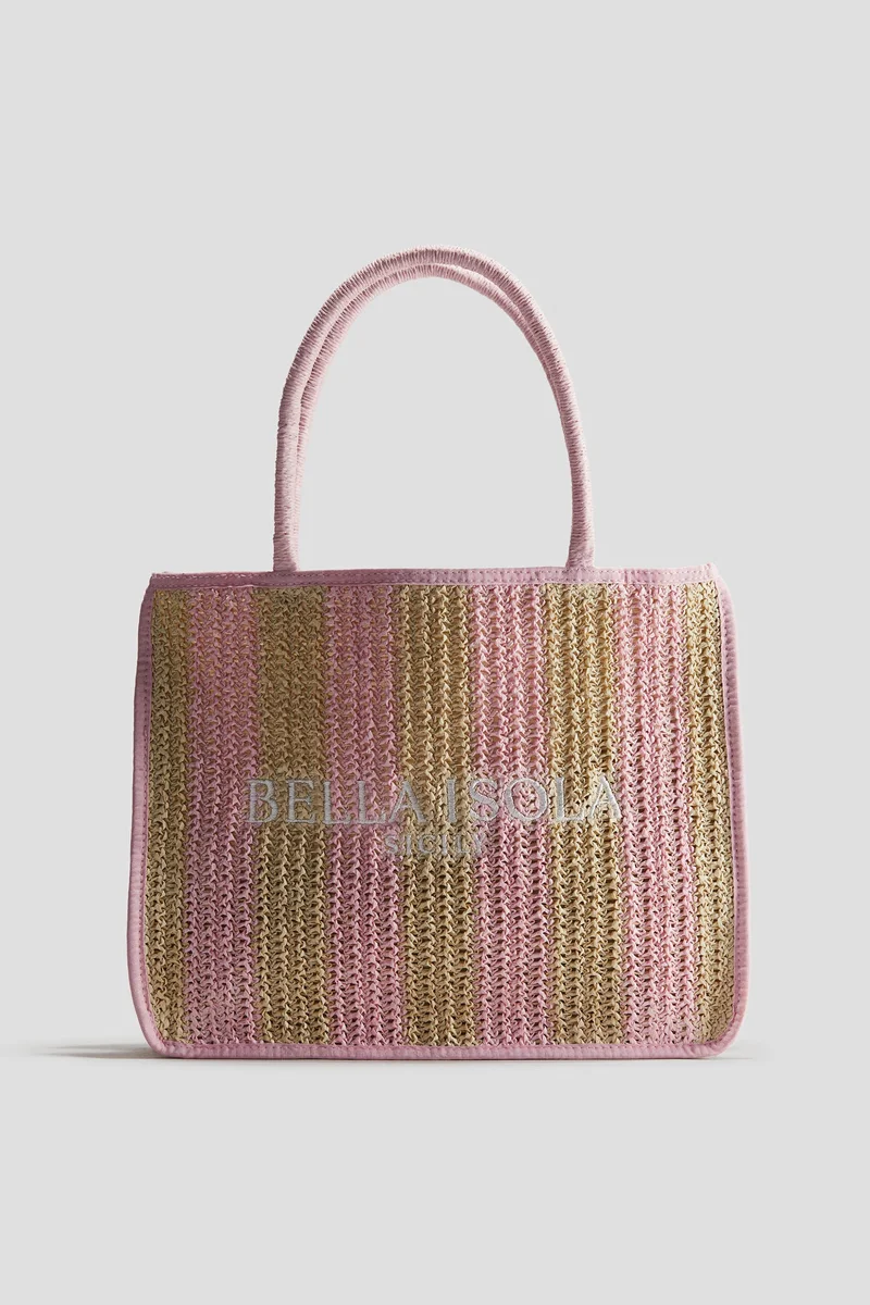 اتش اند ام حقيبة واسعة من القش