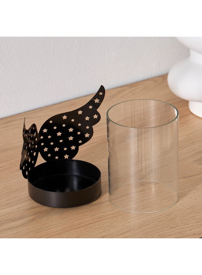 Home Box Calot Metal Angel Votive with Glass Candleholder- 14x8x11 cm 8 x 11 x 14 cm - Image 3