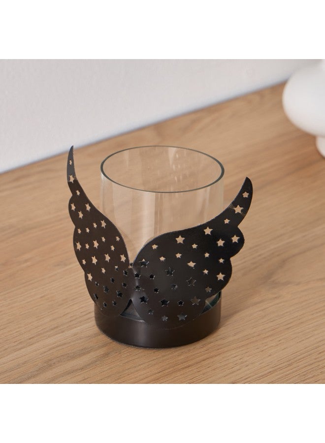 Home Box Calot Metal Angel Votive with Glass Candleholder- 14x8x11 cm 8 x 11 x 14 cm - Image 2