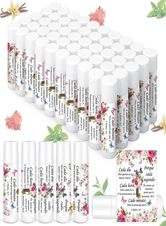 Siifert 50 Pcs Christian Gifts for Women Spanish Religious Lip Balm Bulk Bible Verse Spanish Mother's Day Gifts for Women Faith Religious Scripture Church Party Favor for Teacher Coworker Employee - Image 1