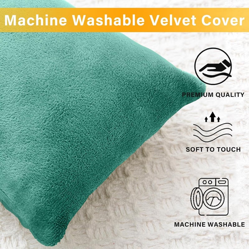 1 MIDDLE ONE 2 Pack Small Pillow, Memory Foam Mini Pillow 11 X 7 Inches for Travel, Sleeping, Nap and Neck, Knee, Lumbar Support, Tiny Cushion for Pet, Dogs (Teal Green) - Image 4