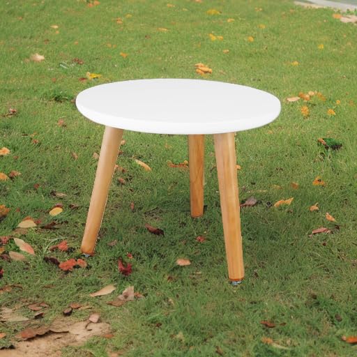 Uneedem Indoor Plant Stand, Wood Mid Century Modern Small Round Side Plant Table for Indoor Plants, 8.9" Tall Plant Holder for Flower Pots End Table - Image 5