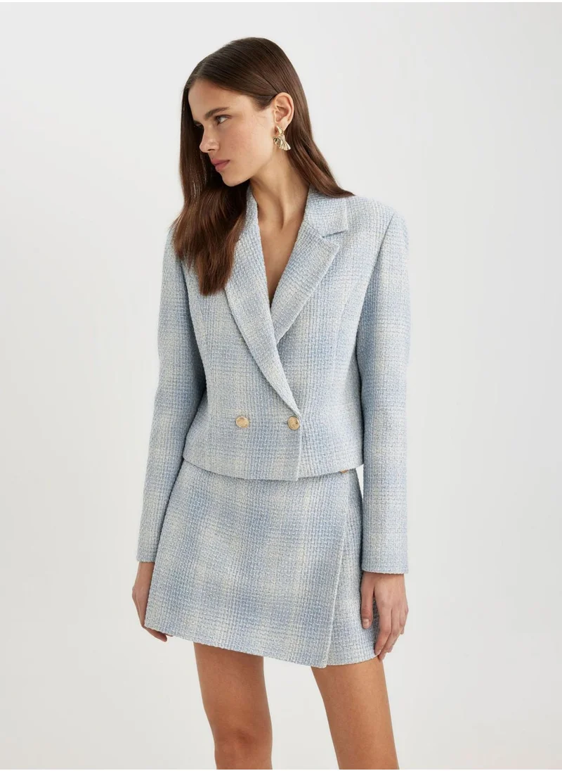 ديفاكتو Crop Jacket Collar Blazer