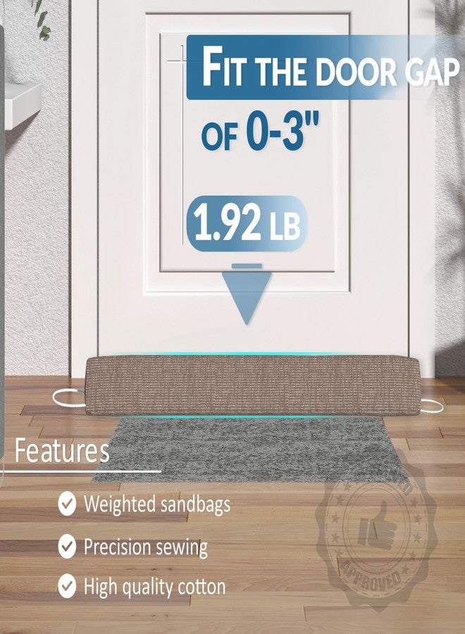 SYIPO Triangle Door Draft Stopper，36.6" Weighted Under Door Draft Blocker Bottom Door Seal Noise&Air，All Season Interior Sound Proof Door Snake Draft Insulation Stopper-Gaps Up to 3” Under Door，Gray - Image 3