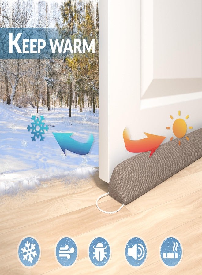 SYIPO Triangle Door Draft Stopper，36.6" Weighted Under Door Draft Blocker Bottom Door Seal Noise&Air，All Season Interior Sound Proof Door Snake Draft Insulation Stopper-Gaps Up to 3” Under Door，Gray - Image 5