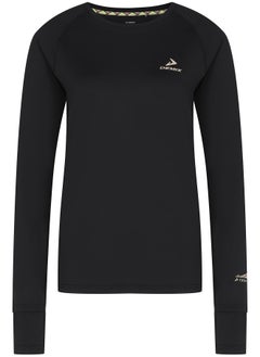 Athlex Women's Running T-shirt Black, Demix, MOVI Cool+ Technology, Reflective Elements, Thumb Holes, Flat Seams for Comfort, Ideal for Training and Jogging 