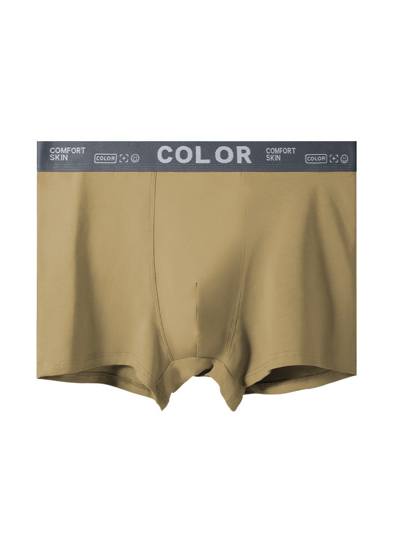 Generic - Mens Pure Cotton Breathable Mid-waist Simple Comfortable Boxer Shorts 50-pack Yellow - Image 1