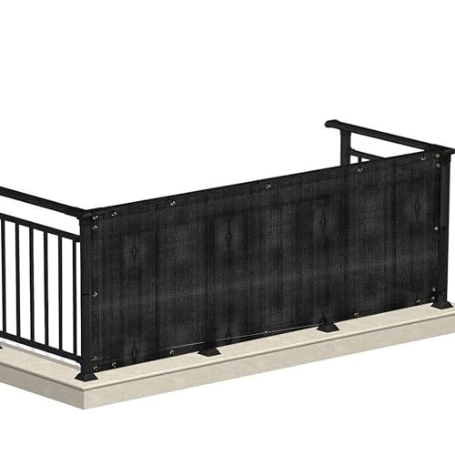 HIPPO Baby Safety Net for Balcony Child Protection Stairway Safety Net Railing Guard for Kids Staircase Protector with Tie-Cords Breathable Fabric Indoor Outdoor Use (1.5MTX3MT, Black) - Image 1