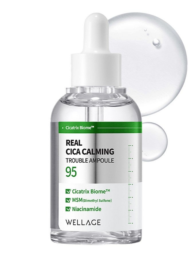 ويليدج أمبولة Real Cica Calming Trouble Ampoule، مصل مهدئ كوري 95% Madecassoside مهدئ سريع للاحمرار، التحكم في الدهون، يحسن النمش والعيوب للبشرة المعرضة لحب الشباب، 1.69 أونصة سائلة - Image 1