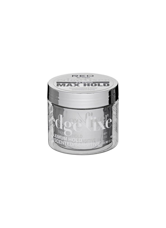 Red by Kiss Edge Fixer 24 Hour Maximum Hold Edge Wax No Flaking Biotin B7 Infused Hair Gel 3.38 Fl.Oz (Unscented)  - Image 1
