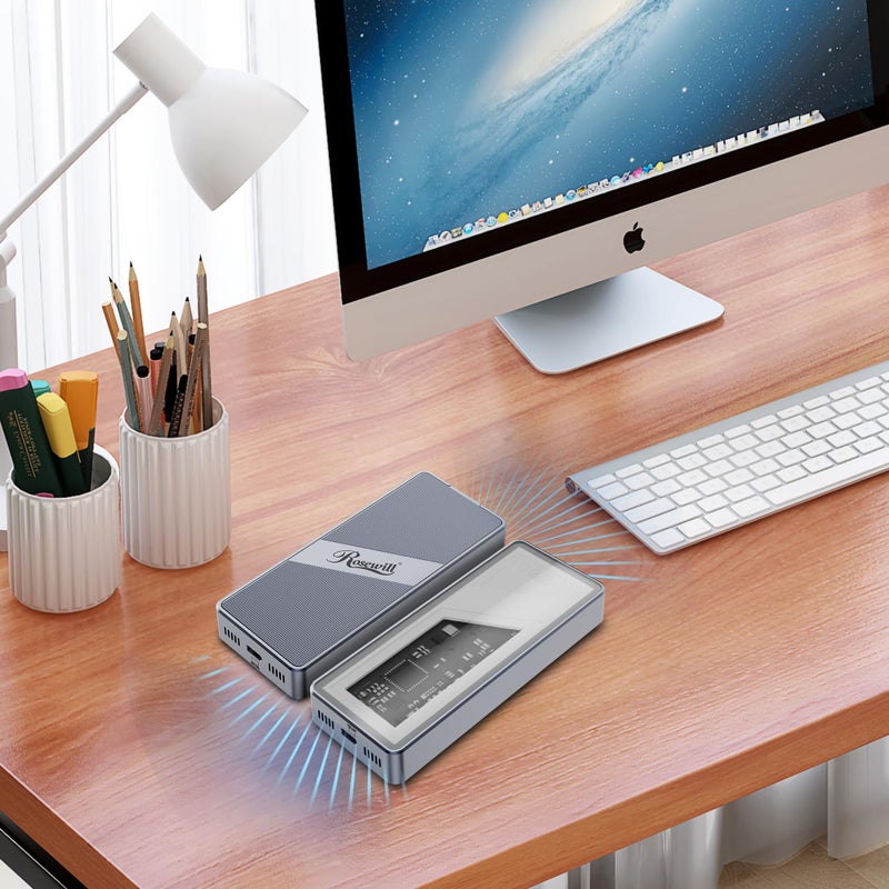 Rosewill 40Gbps M.2 NVMe SSD Enclosure with Cooling Fan, Transparent Back Plate, Support M.2 NVMe SSD up to 8TB, Compatible with Thunderbolt 3/4/USB4/3.2/2.0 M1 M2 Pro/Max, PC, MacBook, IPAD, Chrome - Image 4