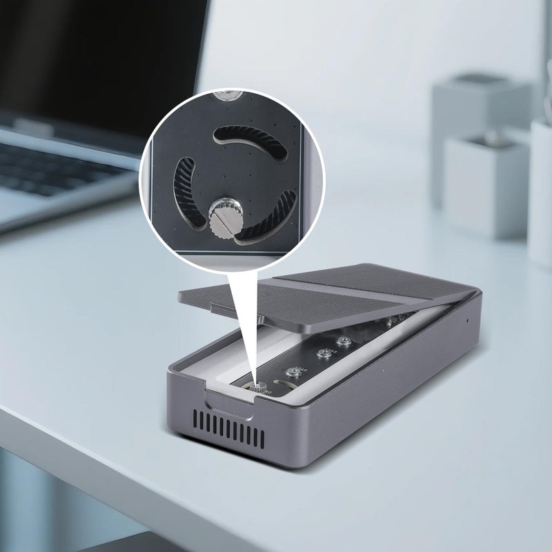 Rosewill 40Gbps M.2 NVMe SSD Enclosure with Cooling Fan, Transparent Back Plate, Support M.2 NVMe SSD up to 8TB, Compatible with Thunderbolt 3/4/USB4/3.2/2.0 M1 M2 Pro/Max, PC, MacBook, IPAD, Chrome - Image 2