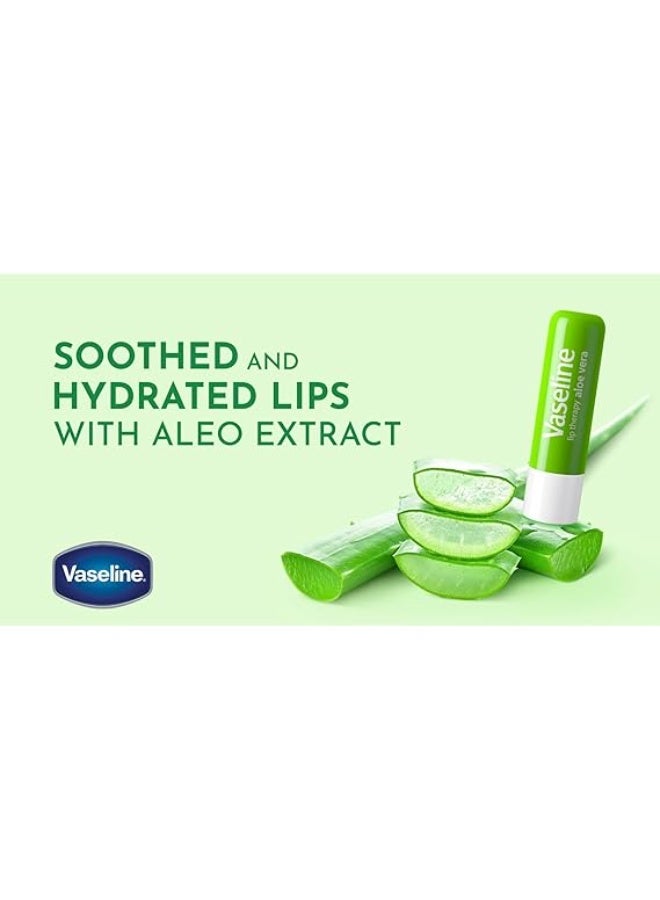 Vaseline Lip Therapy Aloe Vera Soothing Hydration For Soft lips  Lips, 4.8 gm - Image 2