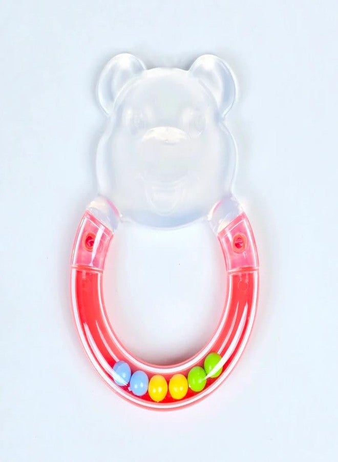 Fimalia Silicon & Wooden Baby Teething Toys for 3+ Months Baby, BPA Free Baby Teether Sensory Toy (Multicolor) (Bear Rattle Teether (1 pc Multicolor)) - Image 1