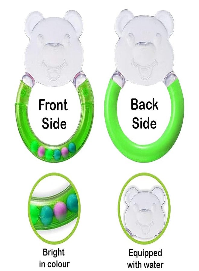 Fimalia Silicon & Wooden Baby Teething Toys for 3+ Months Baby, BPA Free Baby Teether Sensory Toy (Multicolor) (Bear Rattle Teether (1 pc Multicolor)) - Image 2